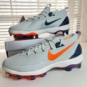 Nike‎ Force Zoom Trout 9 Elite MCS Light Silver HF1116-001 Baseball Cleats Sz 12